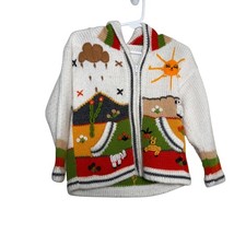 Vyrobeno v Peru Full Zip Sweatshirt Child's Full Zip Embroidered Hoodie Boho