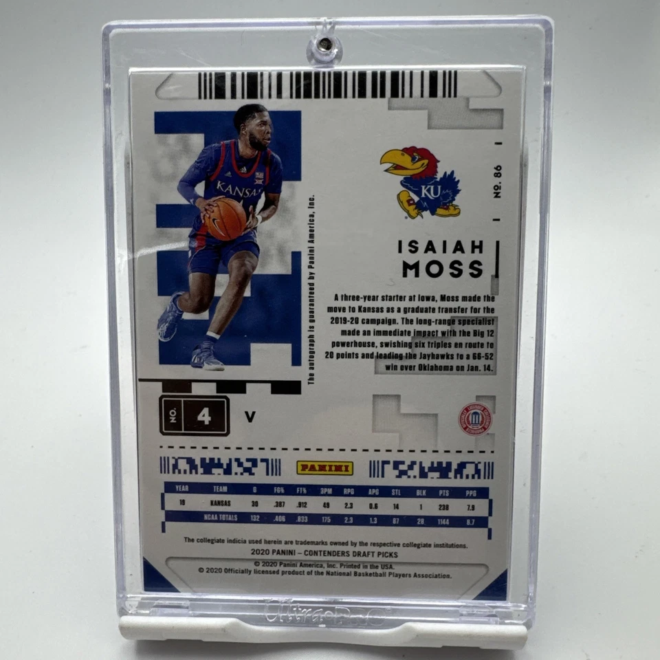 Isaiah Moss 1/1 AUTO 2020 Panini Contenders Draft Picks Game Ticket - Image 4 of 4