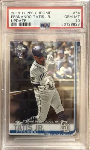 2019 TOPPS CHROME UPDATE FERNANDO TATIS JR RC #54 - PSA 10 SAN DIEGO PADRES