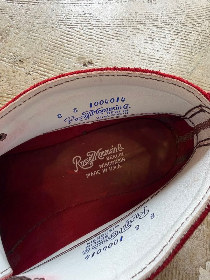 Rare Russell Moccasin Chukka Boots, Red Suede, Size 8 #0919 image 8
