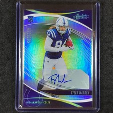 2025 Absolute Football TYLER WARREN Signature Rookies Auto Spectrum 100/299 #195