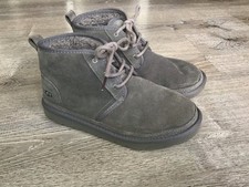 UGG Neumel II Kid's Gray Suede Chukka Boots Lace-Up Youth Size 6
