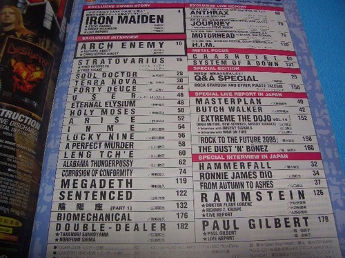 Iron Maiden Burnn 2005 Sep YinYang Metal Band Magazines From Japan - Foto 3 di 7