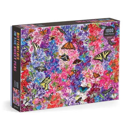 Troy Litten Butterflies In the Sweet Peas 1000 Piece Puzzle | Galison (u. a.)
