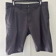 Kenneth Cole Golf Shorts Lightweight Wicking Nylon Stretch Dark Grey Size 34