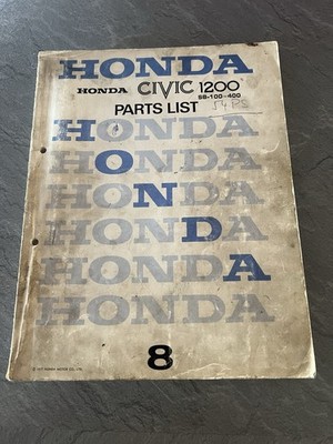Honda Civic 1200 - Parts List SB100-400 von 1977 OEM