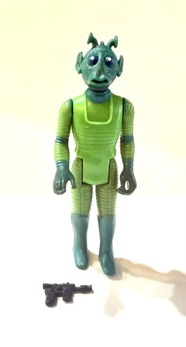 Star Wars 1978 Vintage Original Greedo Figure w/ Blaster No Repo