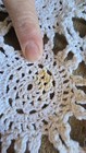 Vintage Handmade Large Round Crocheted Doily 49"  White Tablecloth Grandma Decor — photo 4
