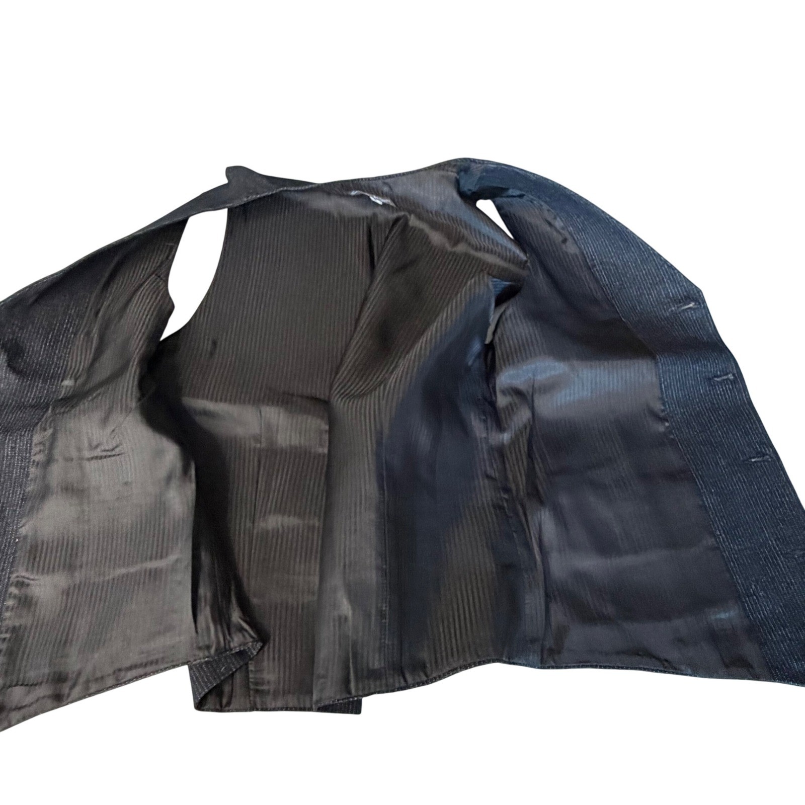 Cuong Nam Pinstripe Structured Button Front Vest … - image 11
