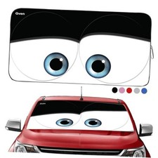 Windshield Sun Shade for Car Front Window Small Universal Fit Black