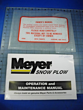 Genuine Original Meyer Snow Plow Operation Maintenance Manual - For Many