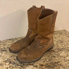 Vintage Red Wing Boots Men's 10 E2 1105 Pecos Leather Work Brown USA