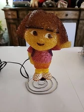 2007 DORA THE EXPLORER W/ BACKPACK MELTED PLASTIC POPCORN NIGHTLIGHT LAMP