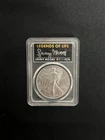2021 SILVER EAGLE PCGS MS70 TYPE 2 FIRST PRODUCTION LENNY MOORE SIGNED #5608