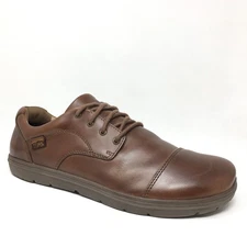 Lems Nine2Five Oxfords Sneakers Shoes Mens Size 10.5 Brown Leather Wide Toe Box