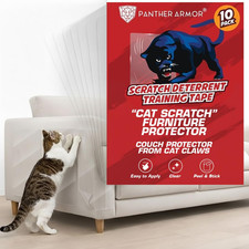 10 Pack Cat Scratch Furniture Protector Tape Sheets Double-Sided Sticky Traini