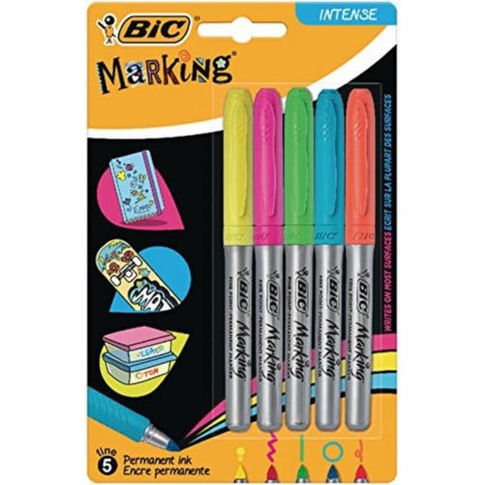 Bic Permanent Markers 5 each 5 count Pack of 1 3890₽