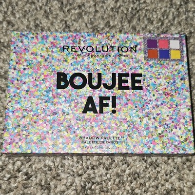 Revolution Boujee AF 6 Eyeshadow Palette Pressed Powder Purple Pink Cruelty-Free