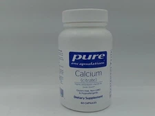 Pure Encapsulations Calcium (Citrate) Supplement 60 Caps Exp 6/2028