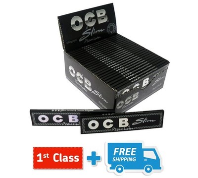 10 BOOKLET OCB PREMIUM BLACK KING SIZE SLIM SMOKING ZIGARETTENPAPIER
