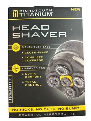 Microtouch Titanium Rechargeable Men's Head Shaver - Black