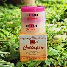 THE FACE Day & Night Cream Set Collagen Vitamin E 2x25g Moisturizer