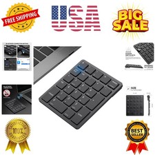 Bluetooth Number Pad Wireless Numeric Keypad Numpad 26 Keys Portable Mini Fin...