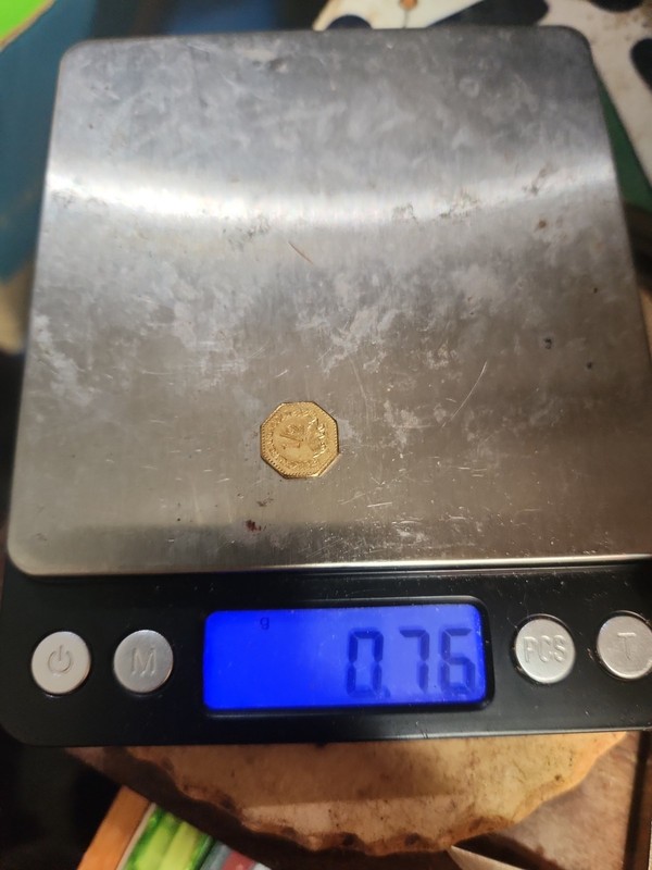 1852 California Gold Fractional 1/2 Coin  .76 G
