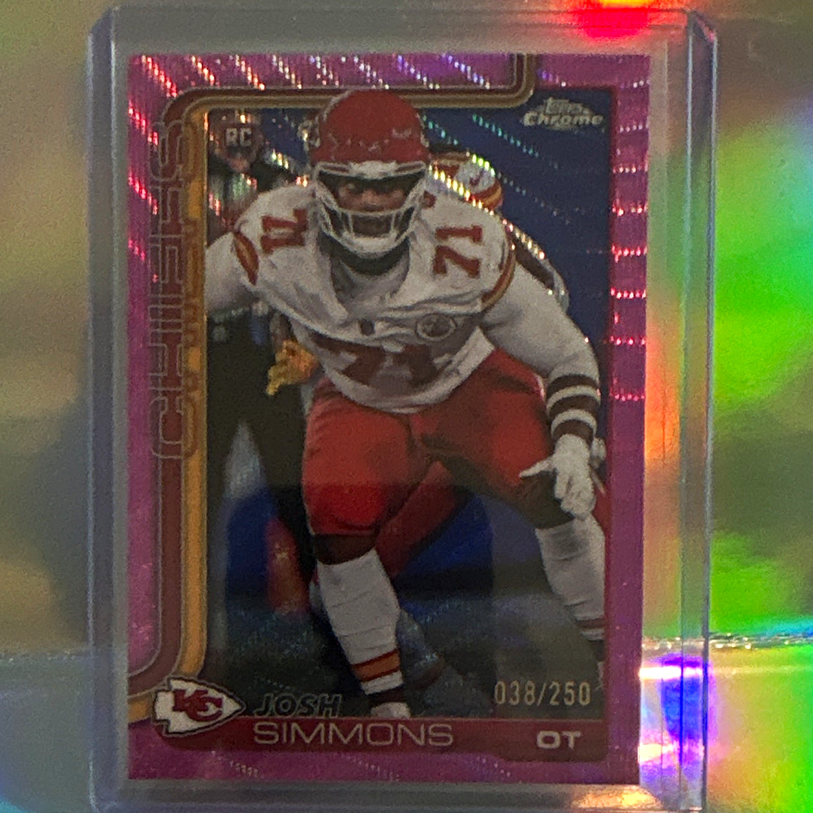 Topps 2025 Topps Chrome-Rookies-Josh Simmons (RC)-Chiefs #304