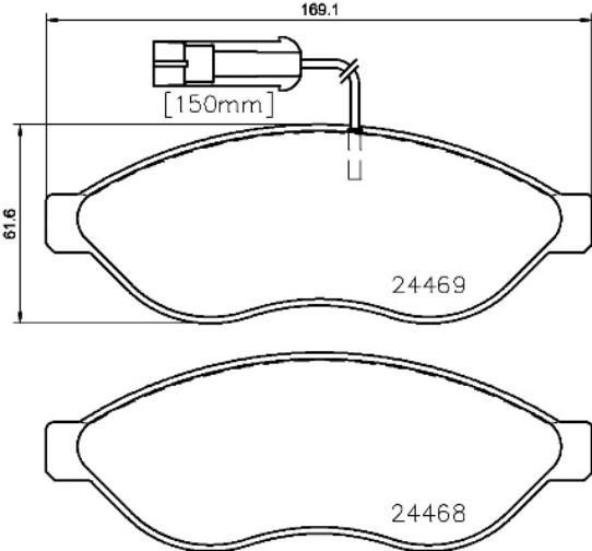 Bremsbelagsatz, Scheibenbremse P 23 143 Brembo FüR Peugeot CitroËN-image