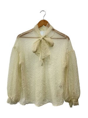 COCO DEAL Long-Sleeve Blouse, Size 2, Polyester, CRM 75218252