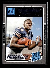 Jordan Howard RC: 2016 Donruss Press Proofs Blue Parallel Rookie Card #377. rookie card picture