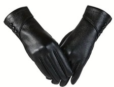 Black Leather Gloves NWT