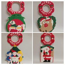 Vintage Jay Franco Towel Art Christmas Door Knob Hanger Choice