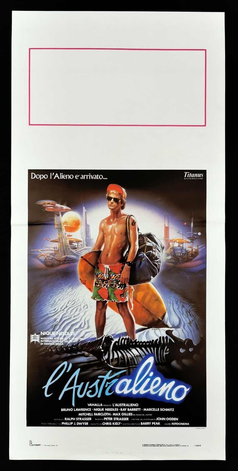 Locandina originale film L'australieno (1988) - Regia di Barry Peak