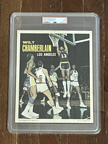 1970 Topps Poster Wilt Chamberlain #17 PSA 2 Good LA Lakers HOF Legend! RARE!