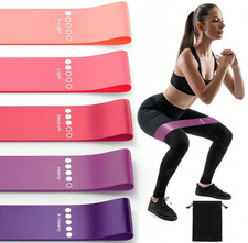Resistance Bands Loop Gym Exercise Yoga Strength Workout Fitness Butt Lift 5 pcs