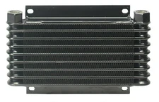 Derale Engine Oil Cooler 33602; 10.125" 9 Row Aluminum Plate & Fin