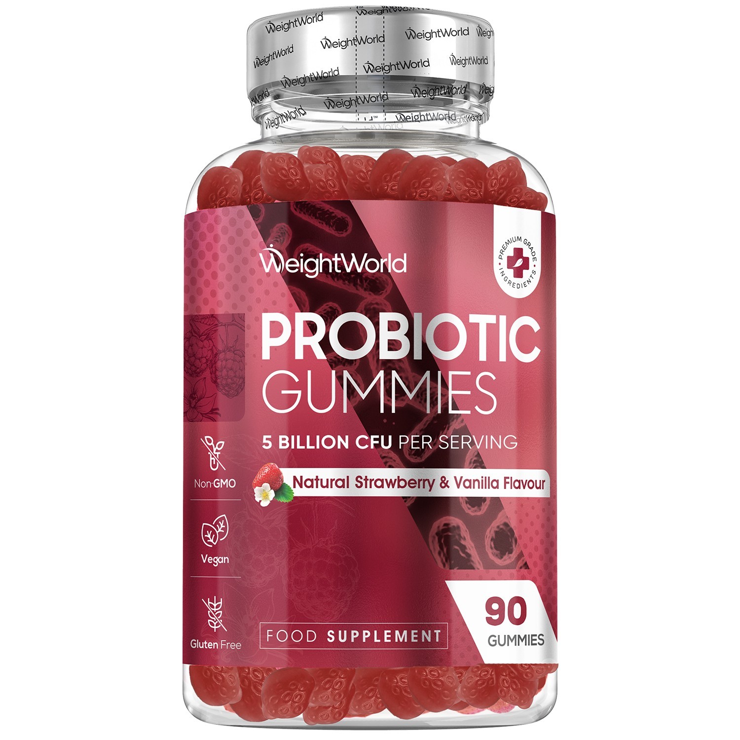 Probiotic Gummies with Prebiotics - 5 Billion CFU - 45 Days Supply