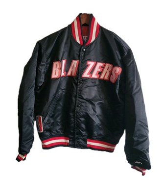 #ad 90s Starter Portland Trail Blazers Varsity Bomber Jacket Mens Medium $225.00