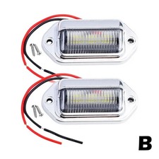 2pcs Led License Plate Light Tag Lamps Assembly Replacement For Truck Trailer Rv 2pcs Led License Plate Light Tag Lamps Assembly Replacement For Truck Trailer Rv