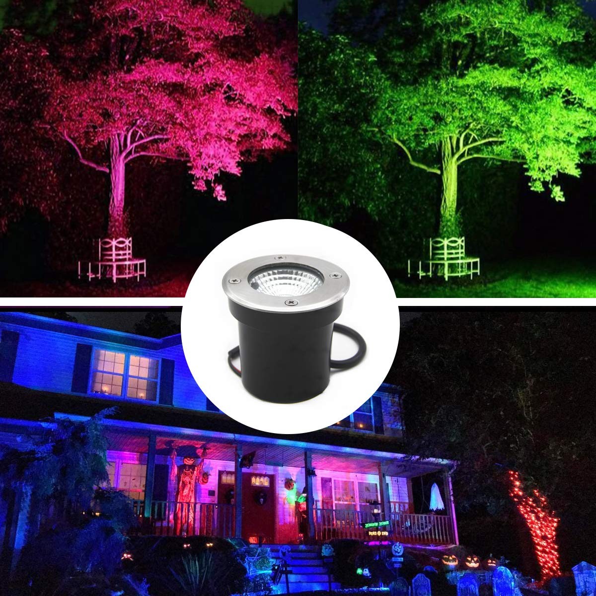 4 Pack 3w 12v Low Voltage In-ground Lights Landscape Light Waterproof ...