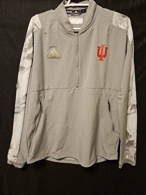 Adidas NCAA Indiana Hoosiers 1/2 Zip Pull Over Jacket Size Small