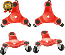 4 Pack Steel Tri Dolly 220 Lbs Load Capacity 3 Wheel Furniture Mover Dolly...