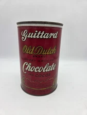 Vintage 1920s Or 30s Guittard Old Dutch Chocolate Cocoa Tin Great Color