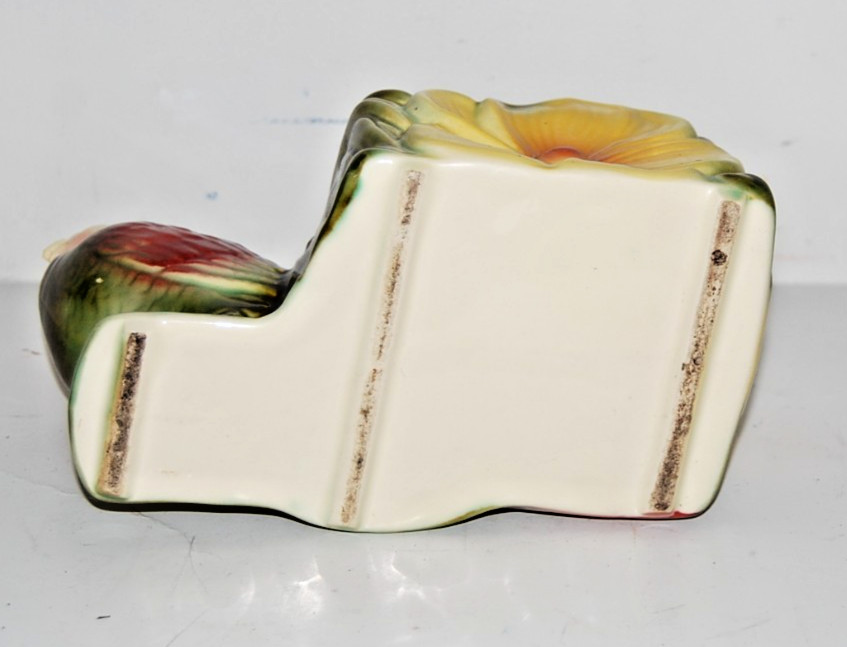 Vintage Hull Bird Planter 61 Pheasant Ceramic Pottery Paradise Tropical Floral