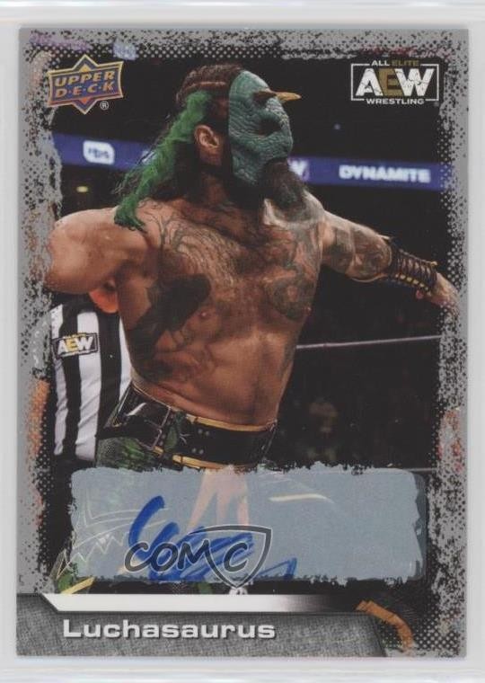 2022 Upper Deck AEW All Elite Wrestling Auto Luchasaurus #10 Auto 6kv