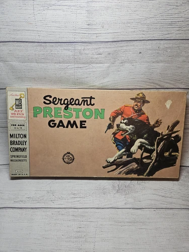 Vintage SERGEANT PRESTON Board Game -1956 Milton Bradley-Complete-Mounties Game