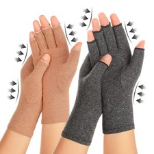 2 Pairs Arthritis Compression Gloves for Women Men Carpal Tunnel Pain Relief F