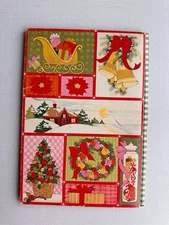 Vintage Christmas Folder Card 8.5” Holiday Gift Money Holder 80s